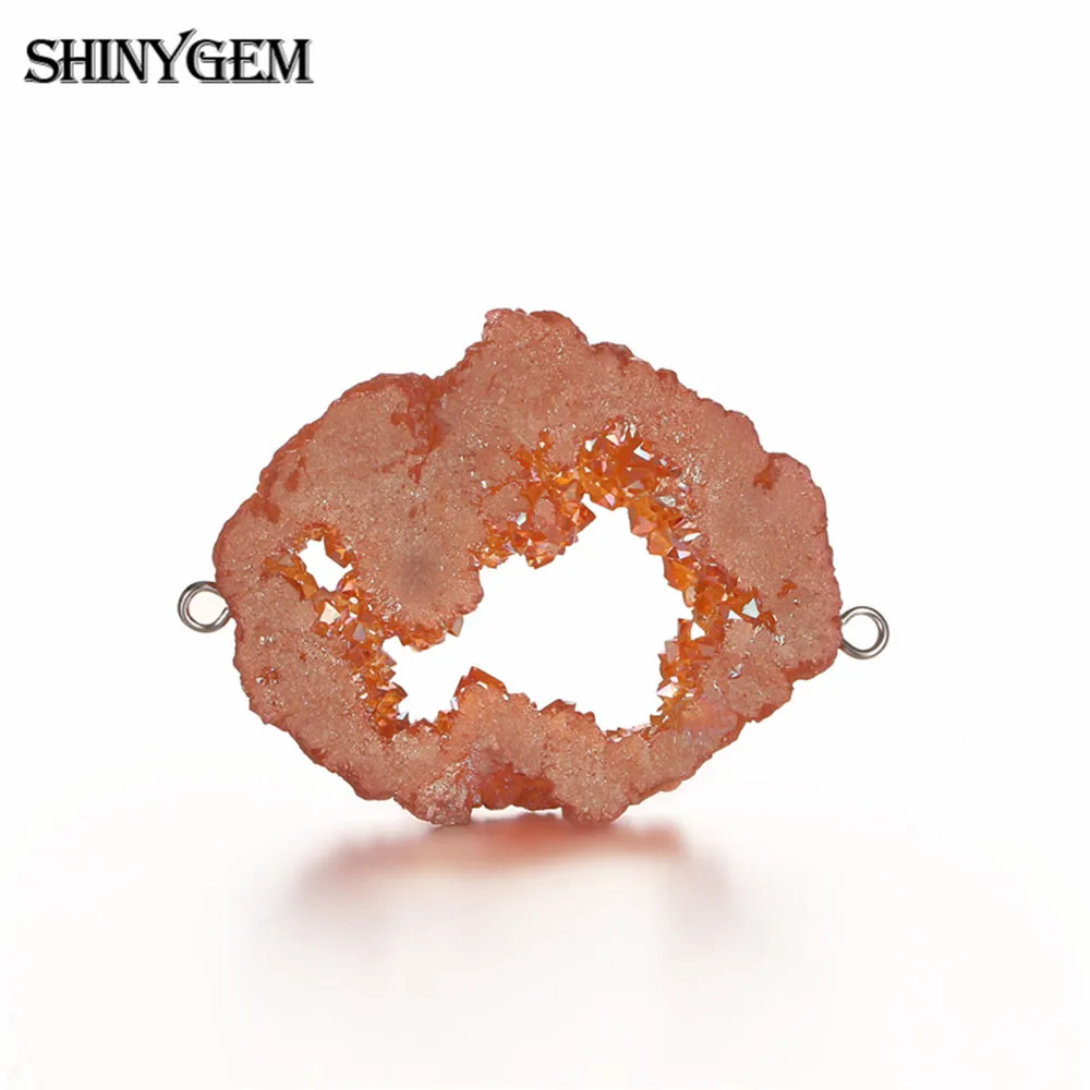 ShinyGem 5 шт. нестандартные натуральные Кристальные подвески необработанные жеоды