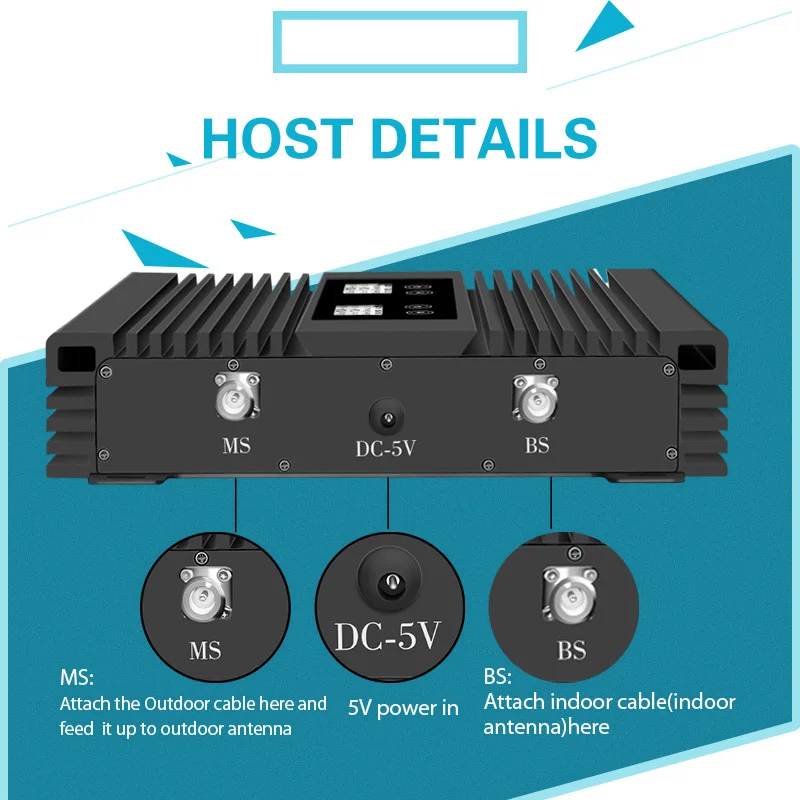2019 Новый усилитель сотового сигнала 3G CDMA 850 WCDMA 2100 Amplifier Power 82dB Gain Band1+B5 LCD Display UMTS Booster