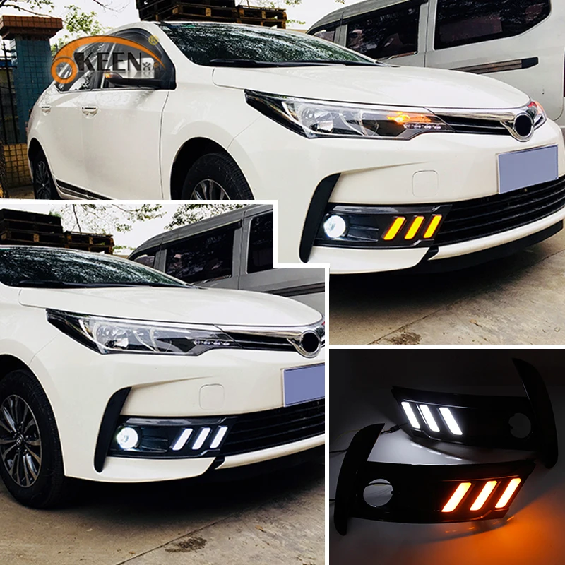 Дневные ходовые огни Okeen 2шт дневные для Toyota Corolla 2017 2018 светодиодная