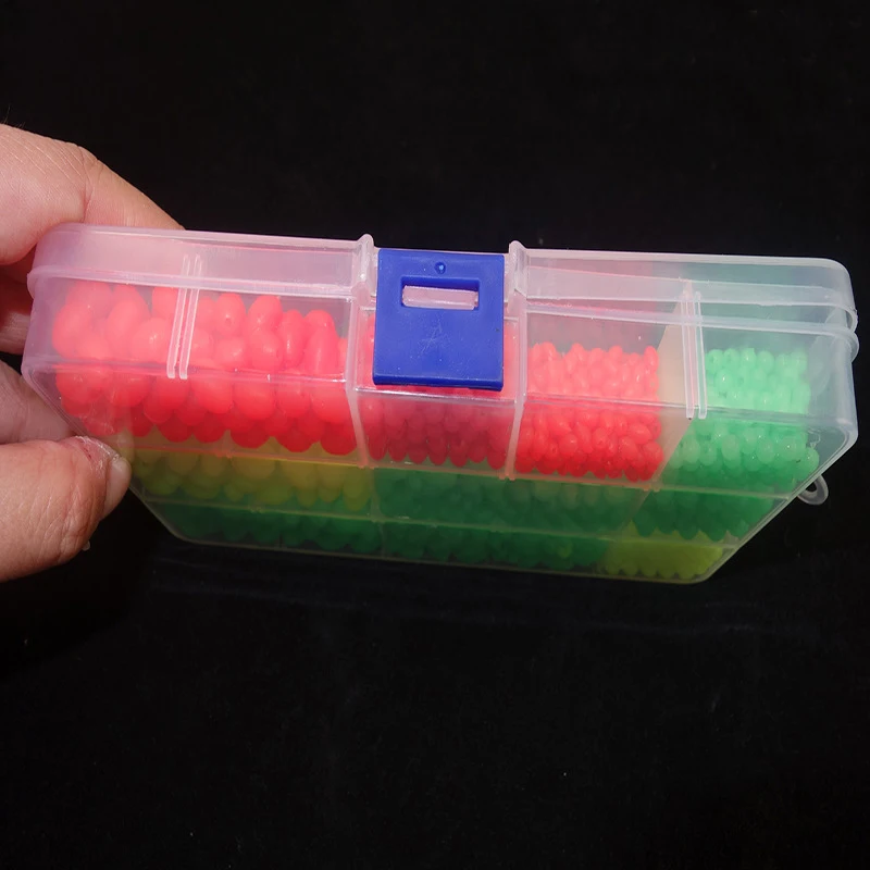 1000 шт \ Набор Пластик светящиеся рыболовные Бусины круглые овальные приманка