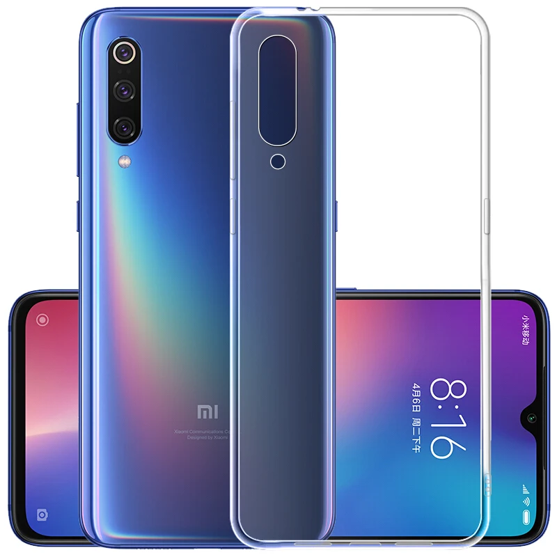 50PCS Transparent Protective Case For Xiaomi Mi 9T CC9 9 SE 8 Lite 6 A2 A1 F1 Max 2 Mix 3 2S Ultra Thin Soft TPU Silicone Cover |