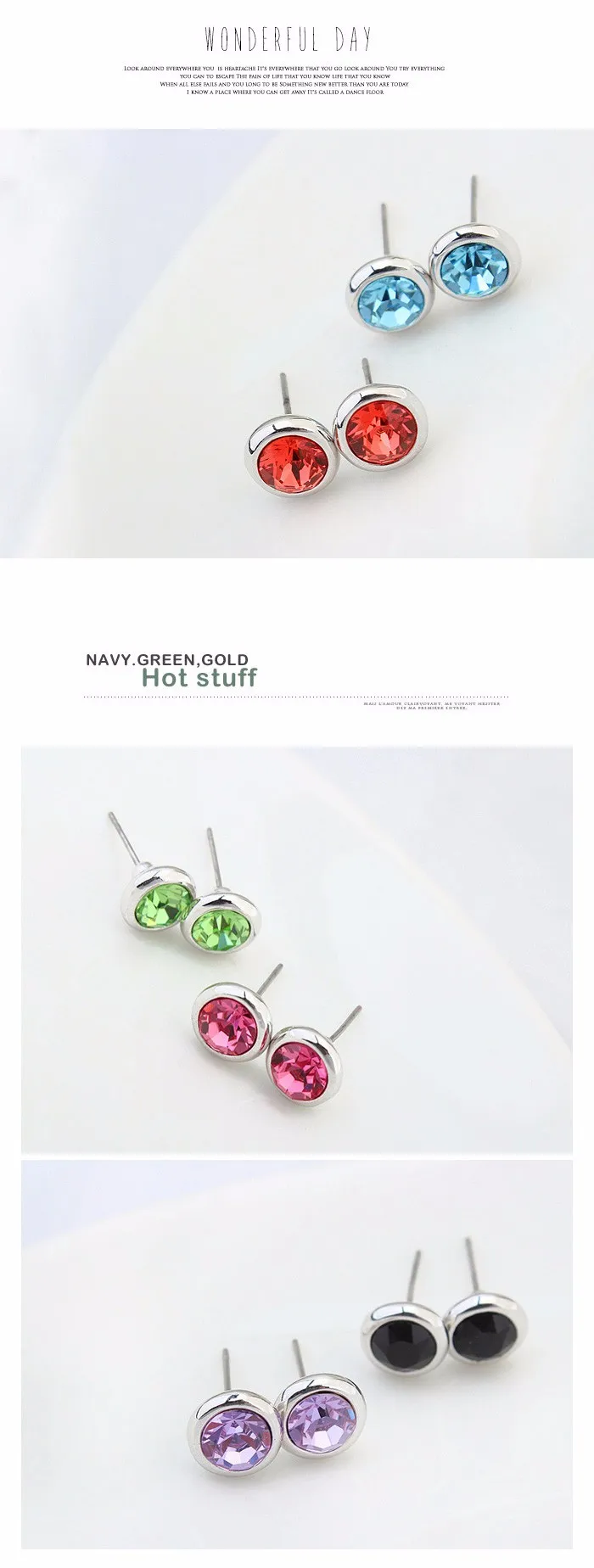 Простые круглые серьги-гвоздики С Оригинальными кристаллами SWAROVSKI Модные Серьги серебряного цвета вечерние ювелирные изделия подарок для женщин