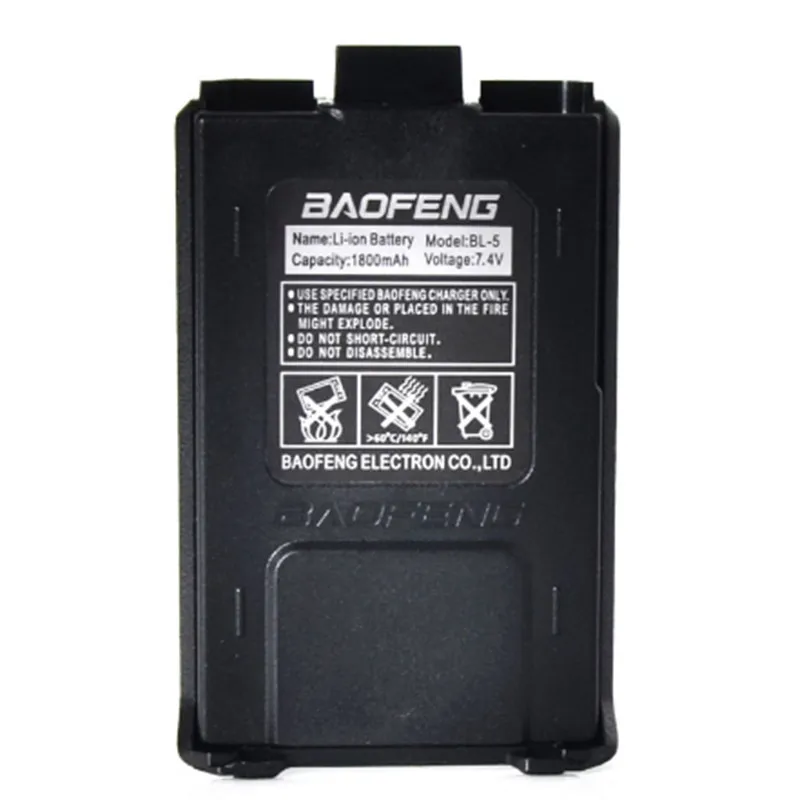2 шт. Baofeng UV-5R рация литий-ионная батарея 1800 мАч 7 4 В для UV5R UV-5RA UV-5RB UV-5RD UV-5E RT-5R BL-5 |