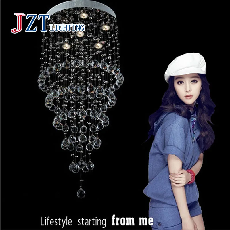 Роскошная Потолочная люстра GETOP глянцевая дуплексная спиральная лестница K9