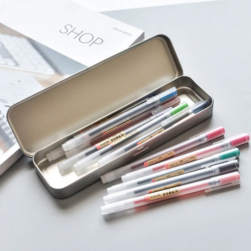 12 шт./лот 0,5 мм гелевая ручка Colorfule Cute Ink Maker ручка для школы офиса питания Muji Стиль 12 цветов Papelaria материал Escolar