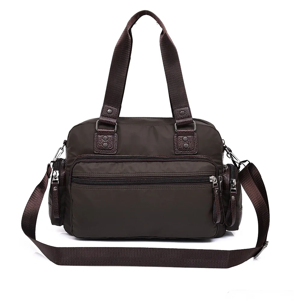 

High Quality Durable Waterproof Nylon Travel Bag Fashion Vintage Style Luggage Luxury Multi-pockets Travel Duffle for Women Men