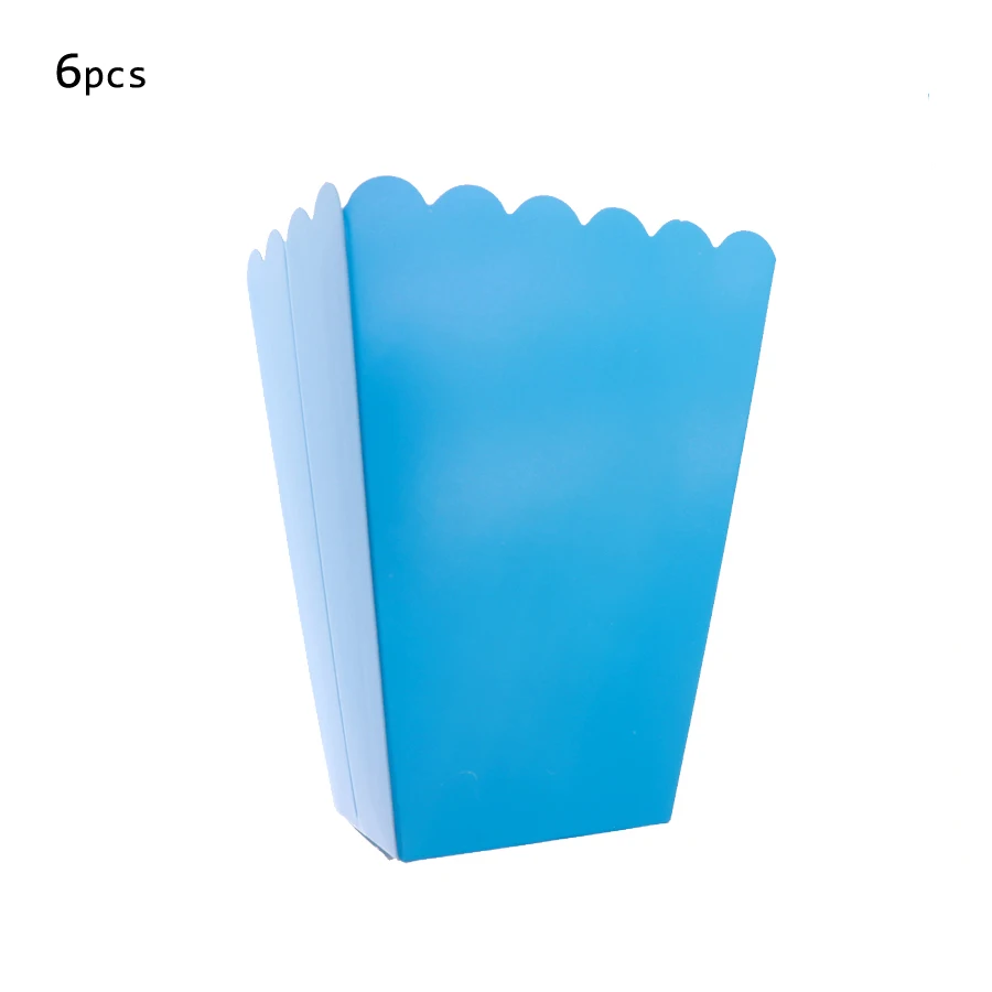 popcorn box blue Рождественские Новые 10 шт одноразовые столовые приборы твердые бумажные поднос с днем рождения Рождество Свадьба розовые украшения Детские Банные Вечерние - Цвет: popcorn box blue