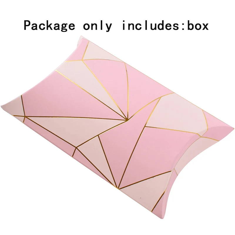 10pc-Pink-geometry 10 шт. Подарочная коробка драже бонбоньерка Подушка Форма День рождения упаковка коробки для вечеринки сладкие свадебные подарочные коробки для подушки Конфета печенье - Цвет: 10pc-Pink-geometry