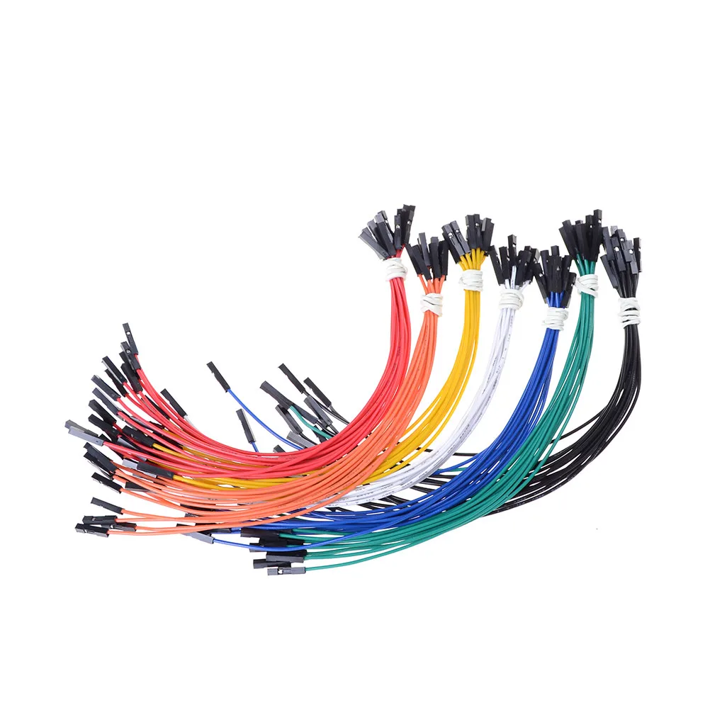 10 шт./лот 20 см мягкий силиконовый провод 24AWG 1Pin Женский Соединительный Dupont кабель