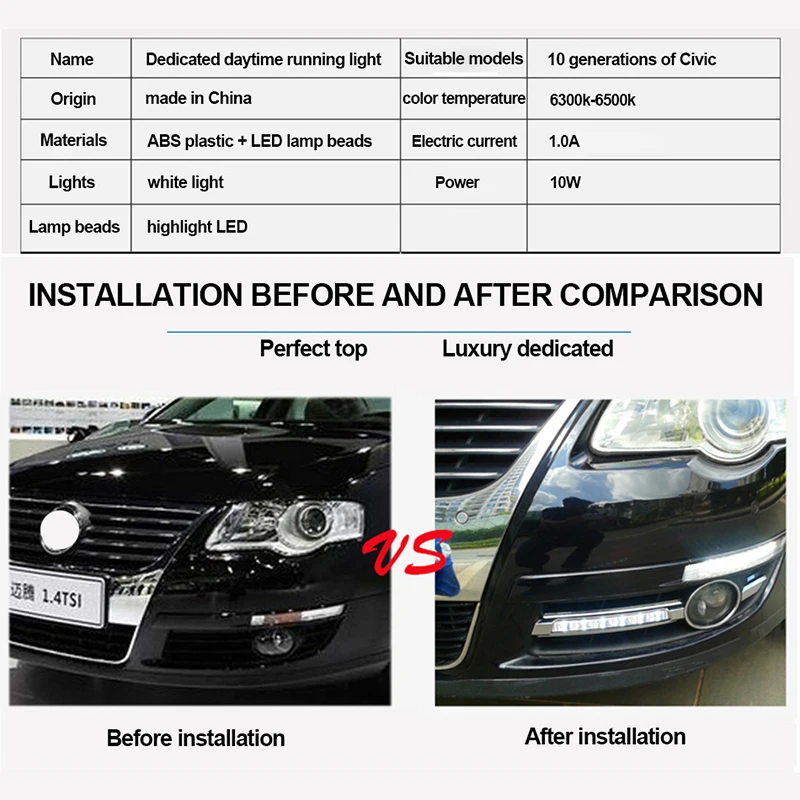 ROADOT drl светодиодный светильник дневного света для Volkswagen VW Passat B6 2007 2008 2009 2010 2011 2012