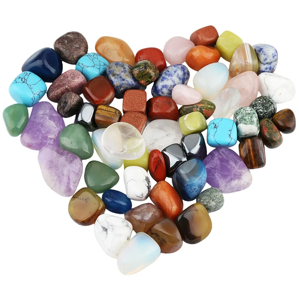 

TUMBEELLUWA 1lb (460g) Tumbled Polished Natural Stones for Wicca,Reiki,Energy Crystal Healing