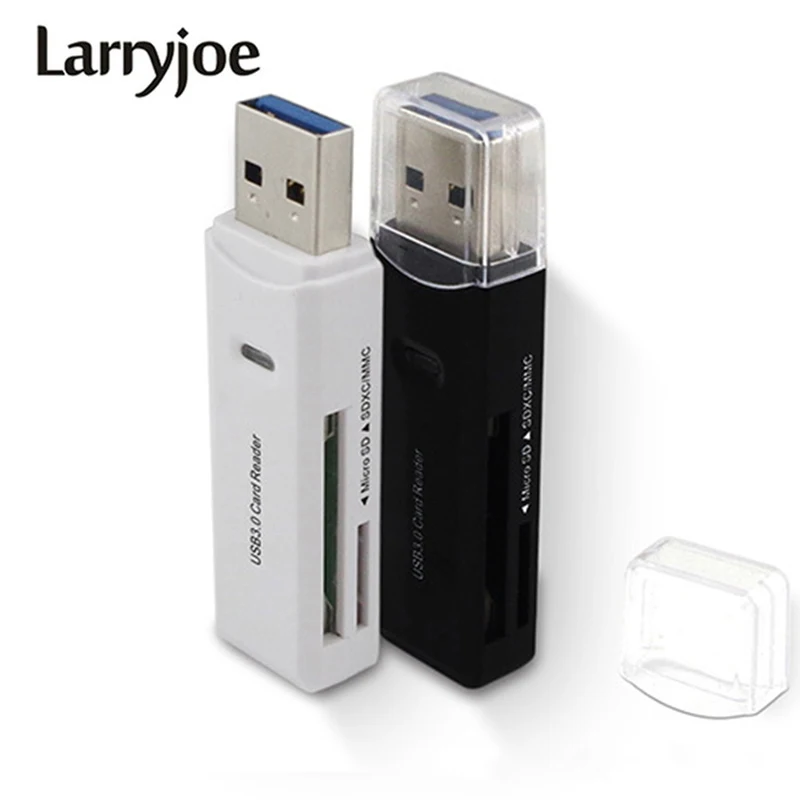 Larryjoe Высокоскоростной USB 3 0 кардридер памяти Комплект для SD/MicroSD/TF Транс Флэшка