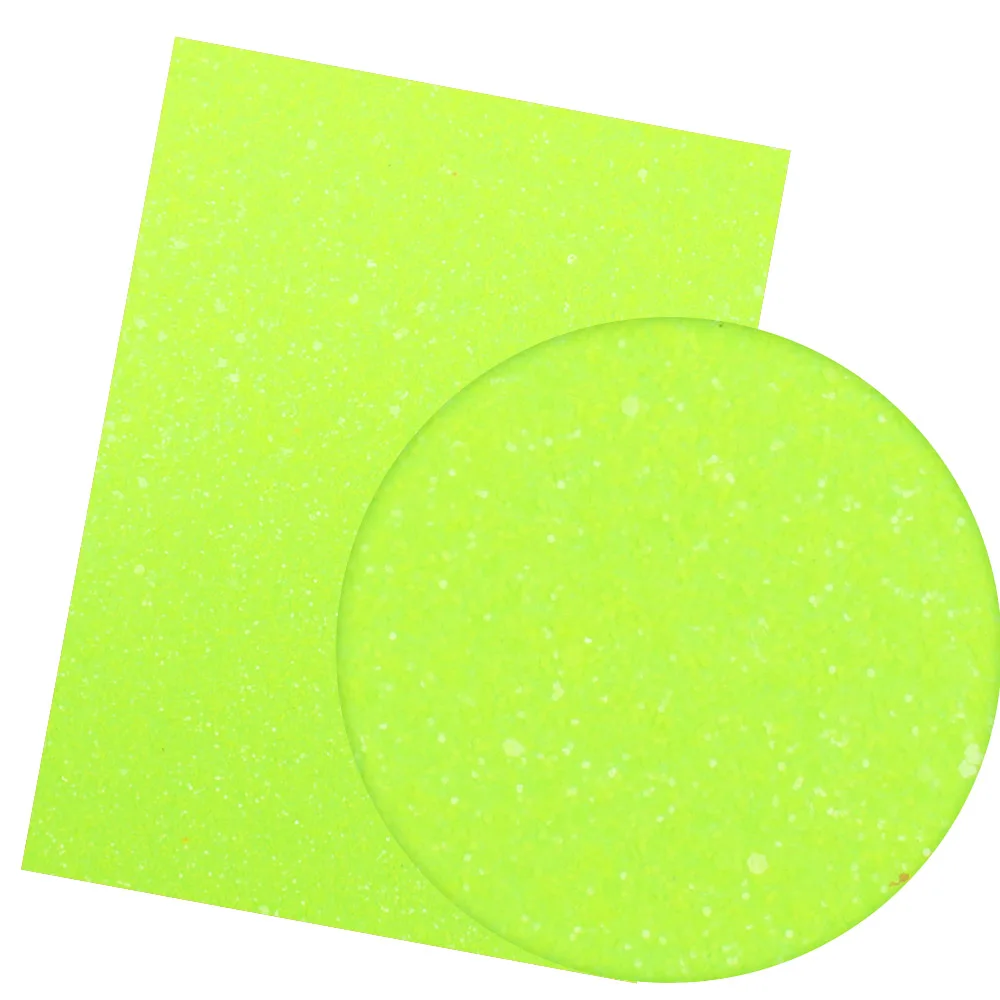 IBOWS 22*30cm Faux Synthetic Leather Bow Fabric Neon Colors Chunky Glitter Party Wedding Decoration DIY Hairbows Bags Materials - Цвет: neon green
