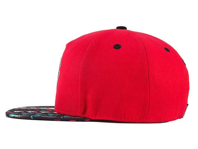 Новый мужской Моды Черный Печатных Шляпы Регулируемые Хип-Хоп Snapback Бейсболка