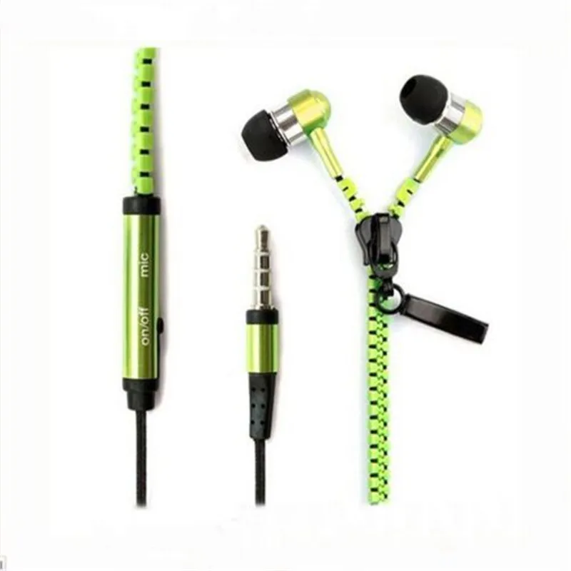 Наушники на молнии наушники-вкладыши 3 5 мм с микрофоном проводные наушники для
