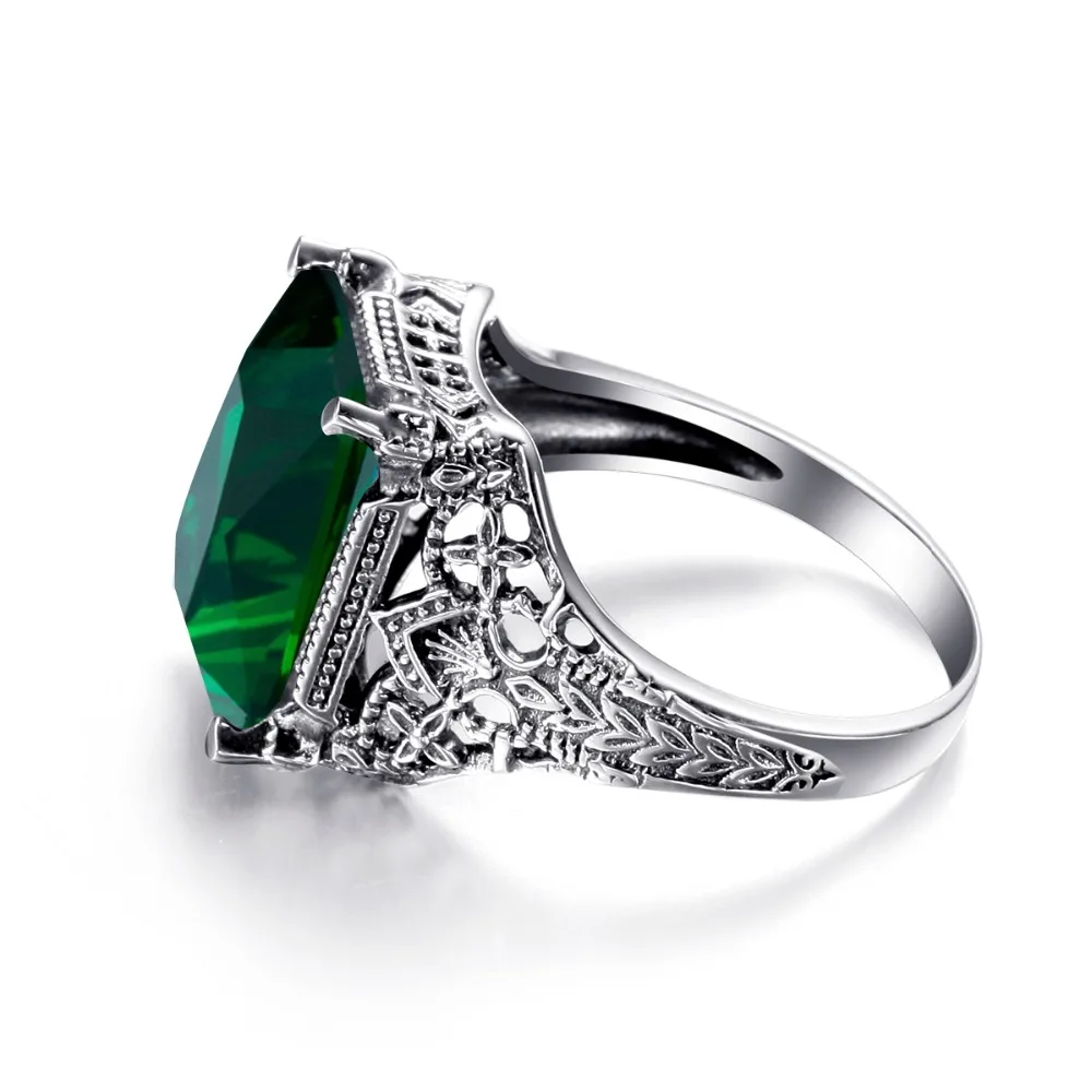 Женское Винтажное кольцо из серебра 925 пробы с изумрудом|ring for|rings for womenring ring |