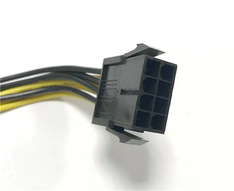 100 шт. 20 см Процессор 8Pin женский Мужской 8 pin черный и желтый удлинитель питания 18AWG