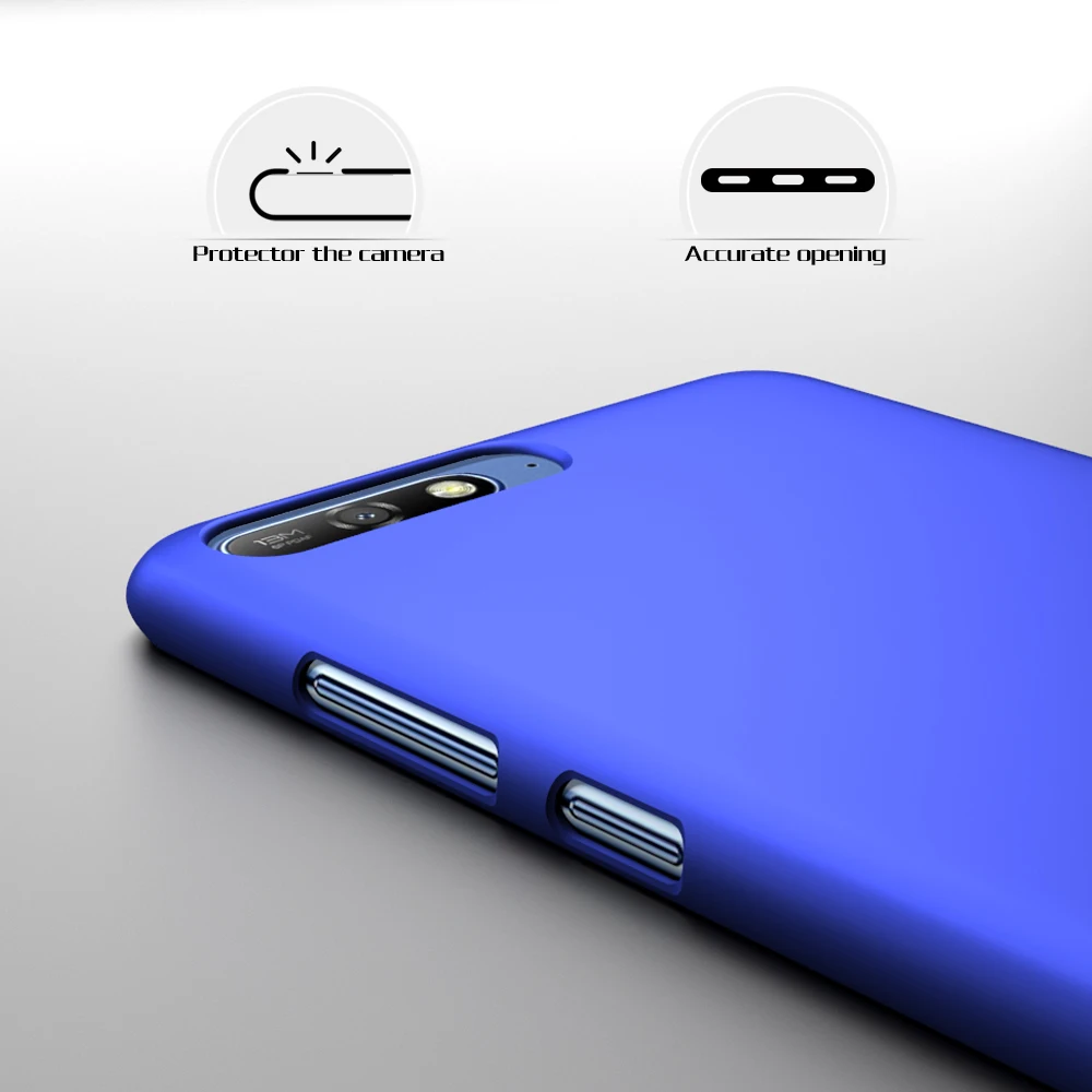 SLEO для huawei Y6 случае 2018 ультра тонкий матовый Пластик задняя крышка защитный чехол