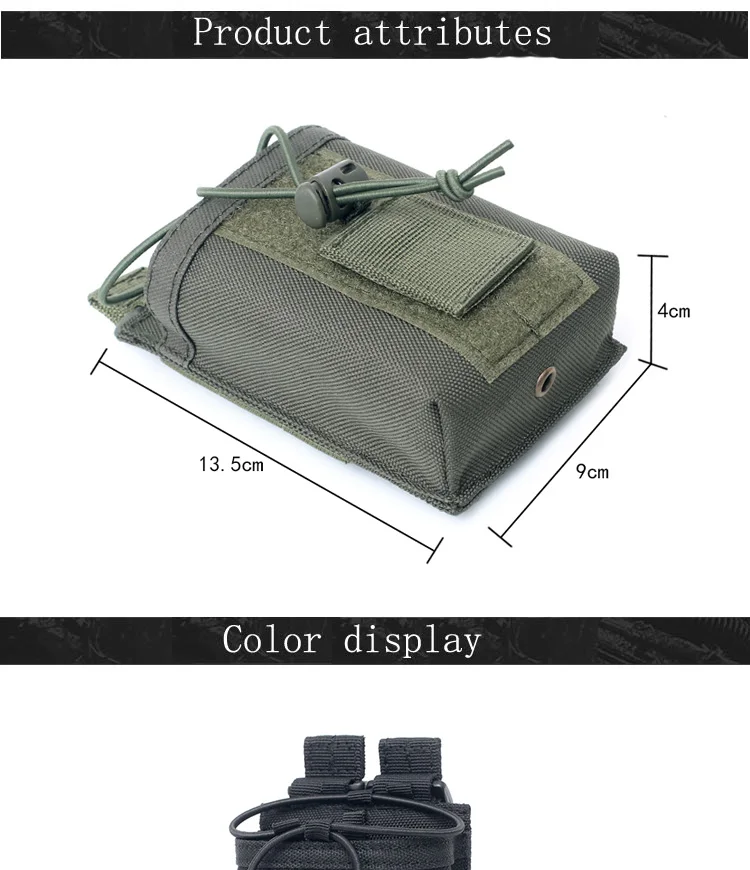 1000D нейлон Военная тактика Molle Чехол для рации сумка спортивная подвеска держатель рации Сумка Журнал Mag карман