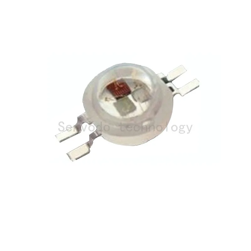 

50X hot sales 4pin 3W rgb high power led light source high quality 3W RGB led lamp beads free shipping