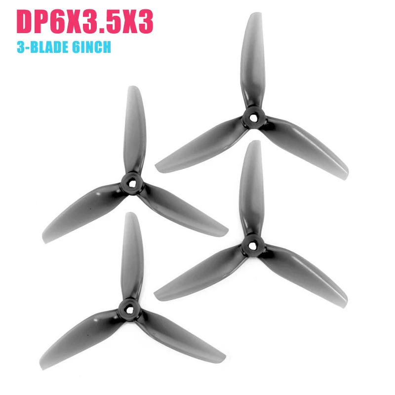 HQProp DP7X4X3/6X3.5X3/5.1X3.6X3 3 лезвия 7 дюймов/6 дюймов/5 1 дюйма Поликарбонат POPO Propeller 2CW + 2CCW