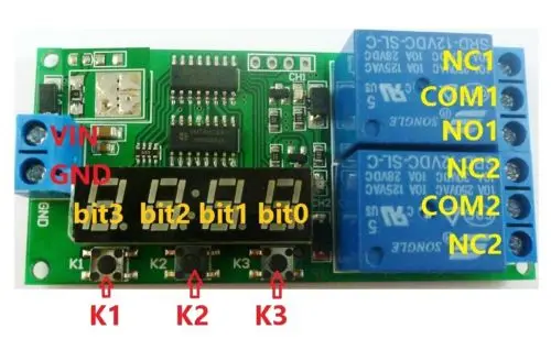 DC5V 2 канальный Многофункциональный циклический таймер с задержкой реле
