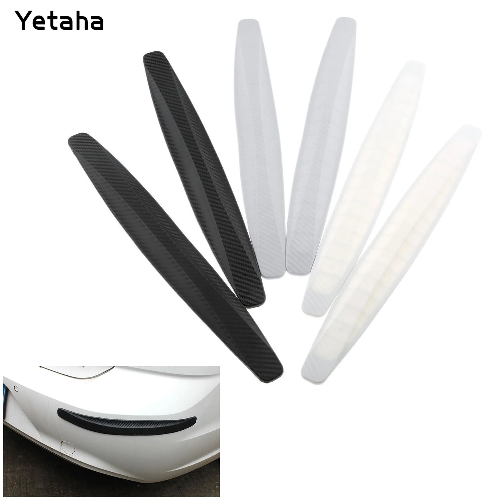 2 шт. автомобильный резиновый бампер защита угловая полоса наклейка краш бар