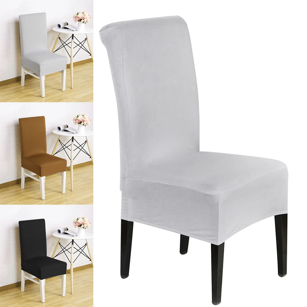 2pcs Removable Spandex Stretch Elastic Chair Hood Seat Covers Dining Room Wedding Banquet Decor Washable Slipcover | Дом и сад