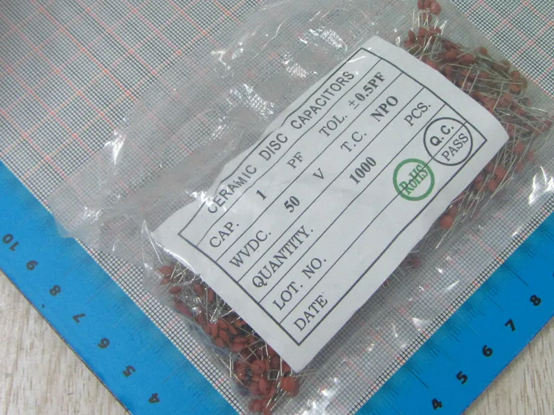 1000 шт./лот высокое качество 1p 1PF 50V Керамический Диэлектрический конденсатор dip
