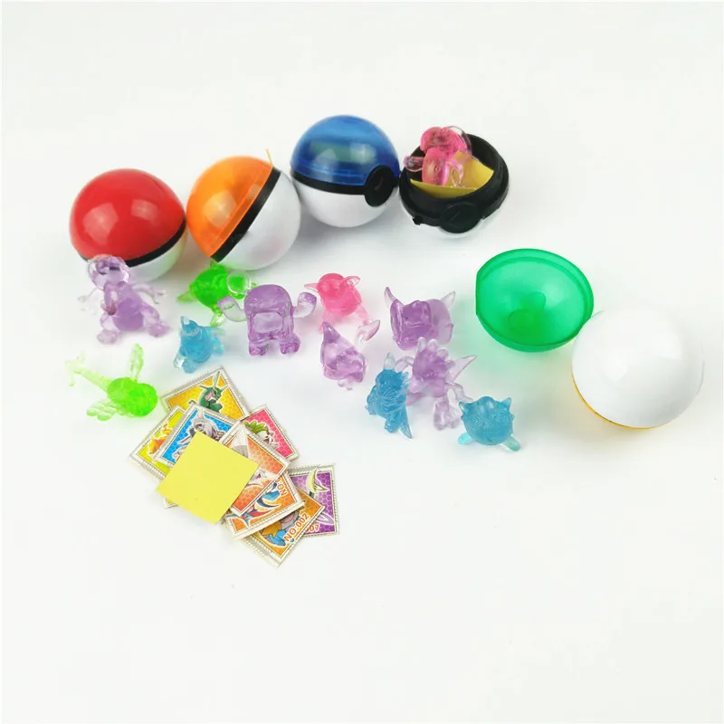 36 шт./компл. аниме XY Pokeball Pikachu Squirtle Evee Bulbasaur наклейка фигурка игрушки подарок для