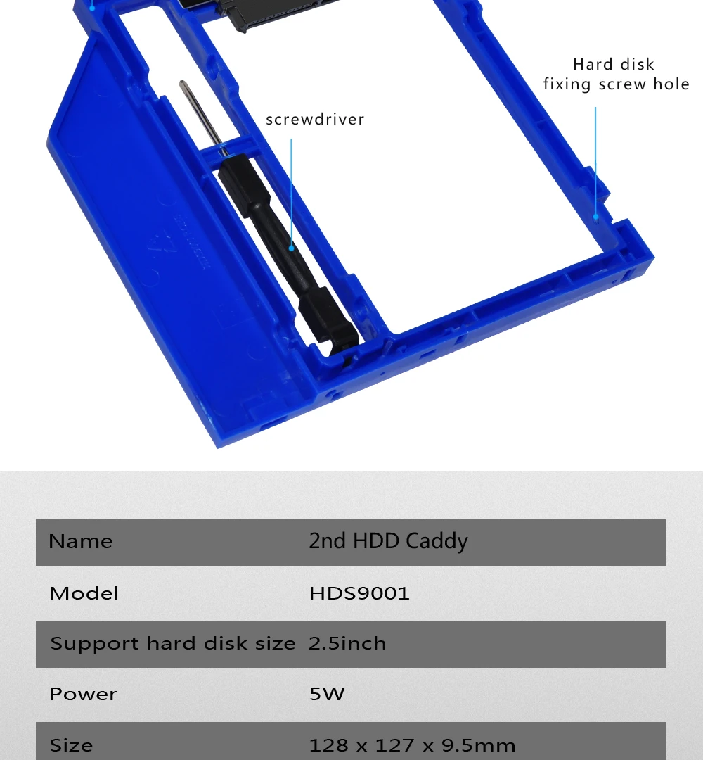 DeepFox 2nd HDD Caddy 9,5 мм SATA 3,0 2," SSD Optibay CD DVD для HDD чехол Корпус CD-ROM ODD для Apple Macbook Pro Air 13" 15"