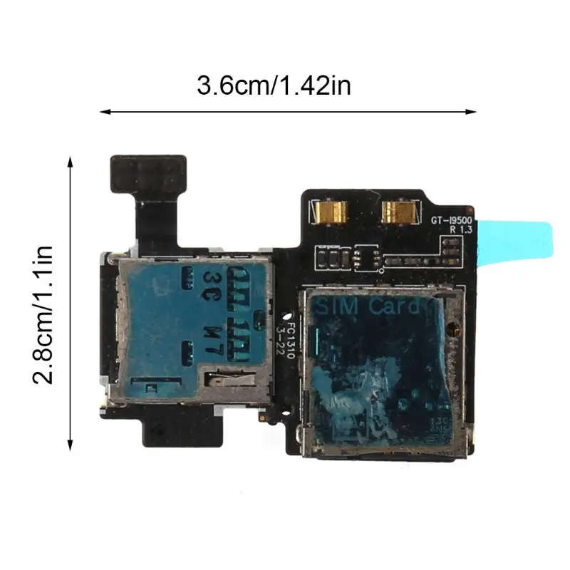 Лоток для Micro SD карты держатель sim-карт считыватель слотов гибкий кабель Samsung Galaxy S4
