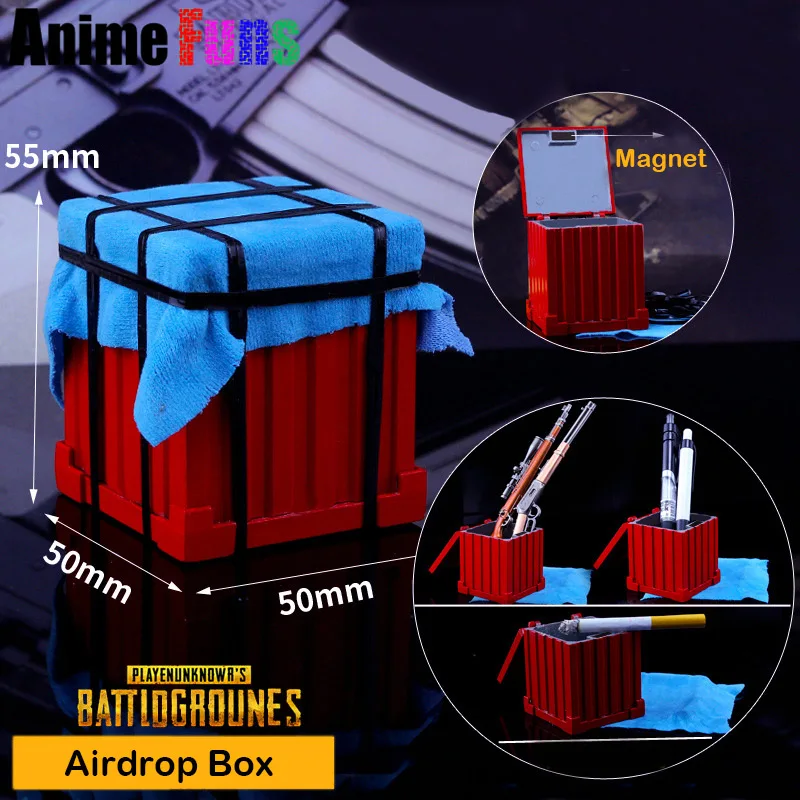 Playerunknown's Battlegrounds Airdrop Box Модель игры PUBG брелок коробка для хранения Пепельница