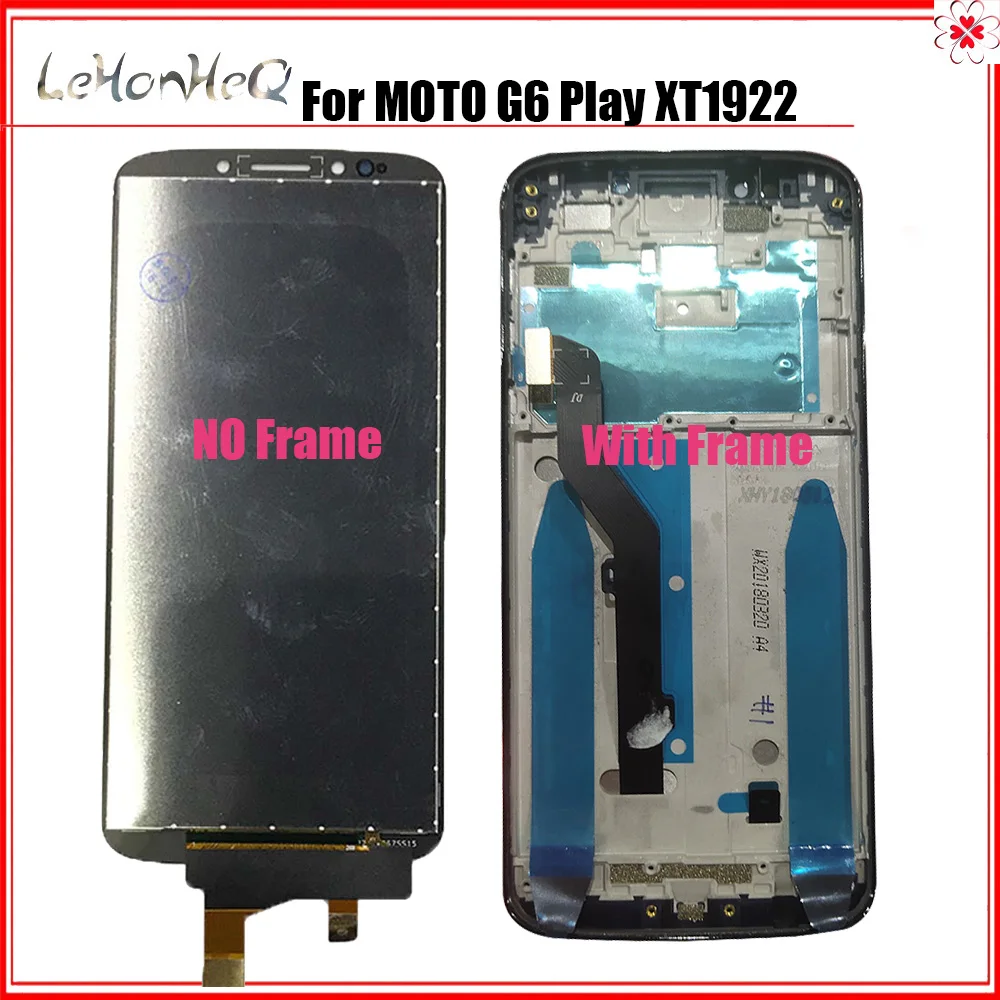 Каркас для MOTO G6 Play XT1922 Дисплей Motorola XT1922-3 XT1922-4 Сенсорный экран Сборка цифрового дигитайзера ЖК-дисплей включен.