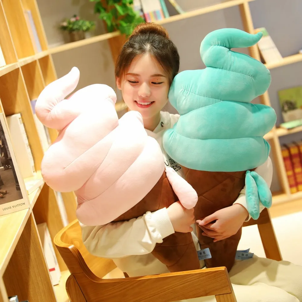 Конфеты Мороженое Plushie летние закуски подушки в виде продуктов креативный реалистичный Декор Подушка желтый розовый синий белый дети девочки женщины подарок