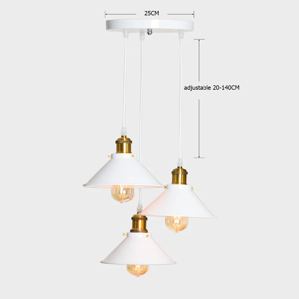 Withe Vintage Pendant Lights Loft Russia Lamp Retro Hanging Lampshade For Kitchen Dining Bedroom Home Lighting | Лампы и освещение