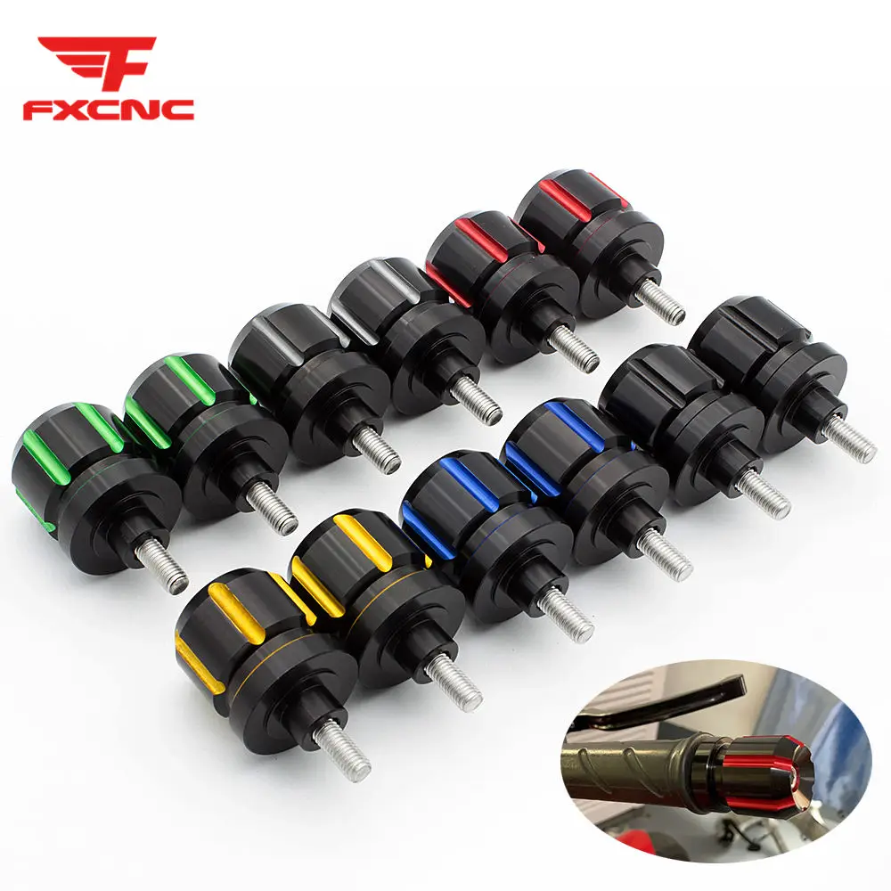 

For Kawasaki ZX-6R 1995 - 2007 8mm Mix Color Motorcycle Handlebar Grip Bar Ends Plug Slider Counterweight For ZX600 1987 - 2007
