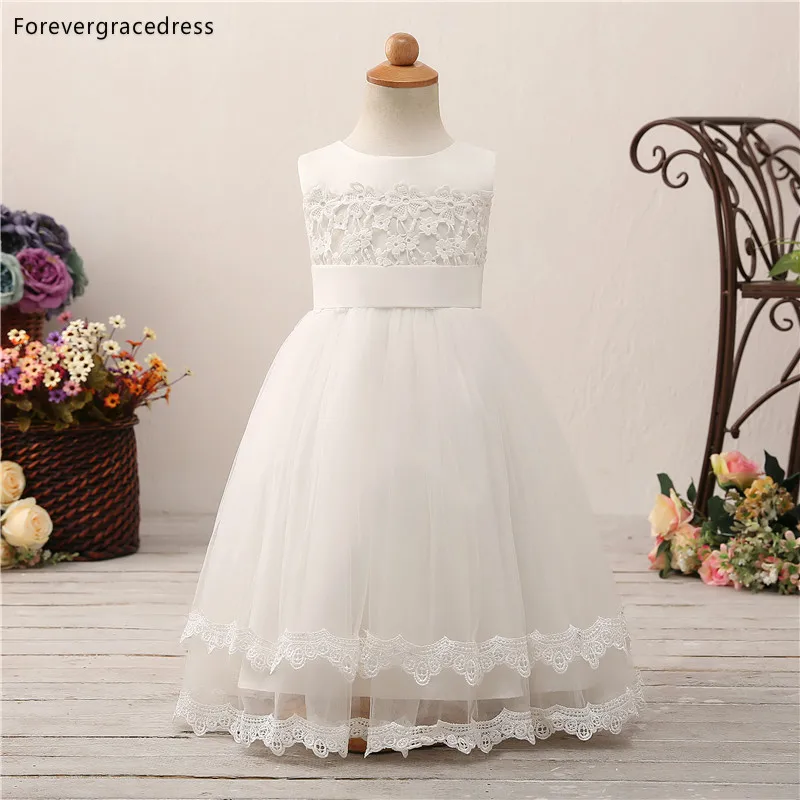 Женское бальное платье с бантом на спине Forevergracedress Белое Бальное Платье без