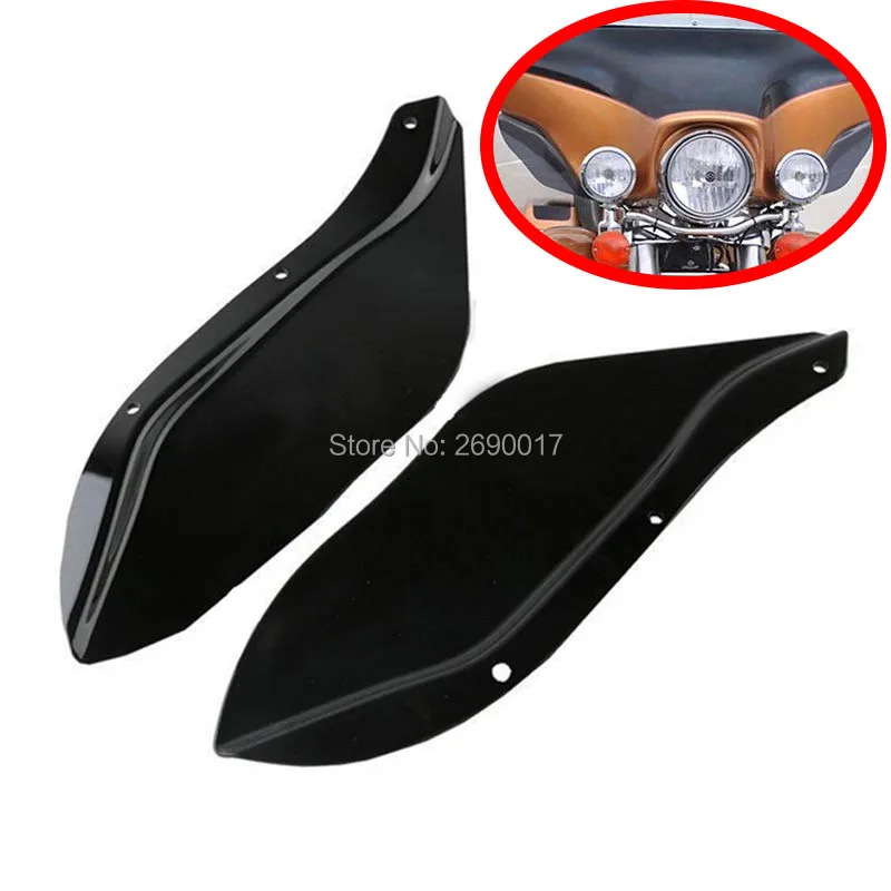 Черные ABS боковые воздушные дефлекторы лобовое стекло подходит для Harley Touring FLHR FLHT