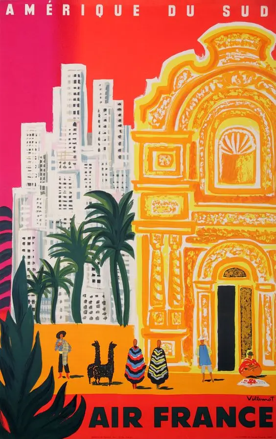 Винтажные Классические Дорожные ретро постеры для отпуска в корике по воздуху и