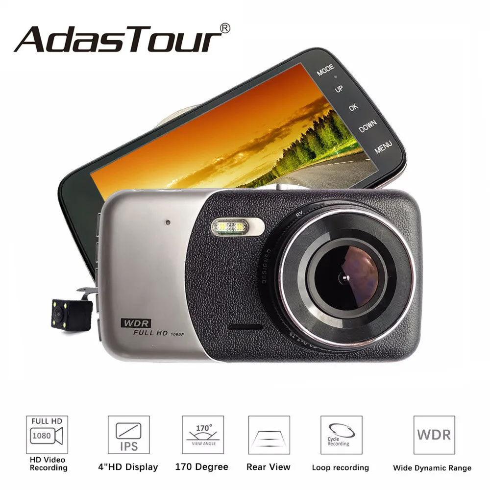 Автомобильный видеорегистратор с двумя объективами X600 WDR Full HD 1080 P, Автомобильный видеорегистратор, видеорегистратор, 4,0 дюймов, TFT, авто видео регистратор, 170 градусов, широкий обзор