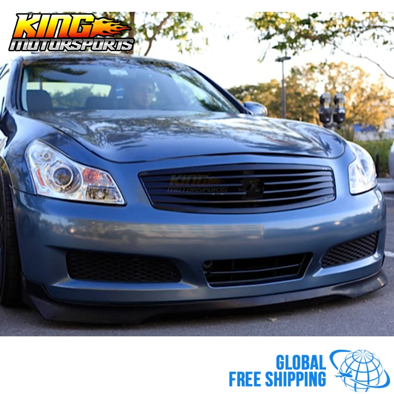 Подходит для 07-08 Infiniti G35 09 G37 Sedan 4Dr ралли RA Стиль переднего бампера губ PU Global по всему миру