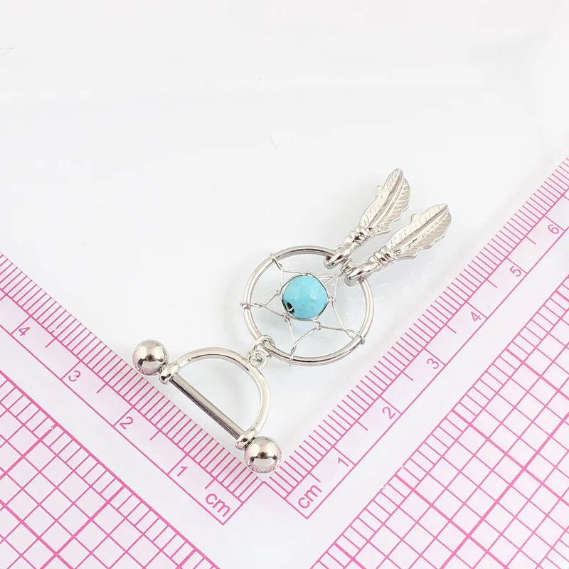 Розничная продажа 2 шт./партия кольцо Ловец снов для сосков красивое безникелевое