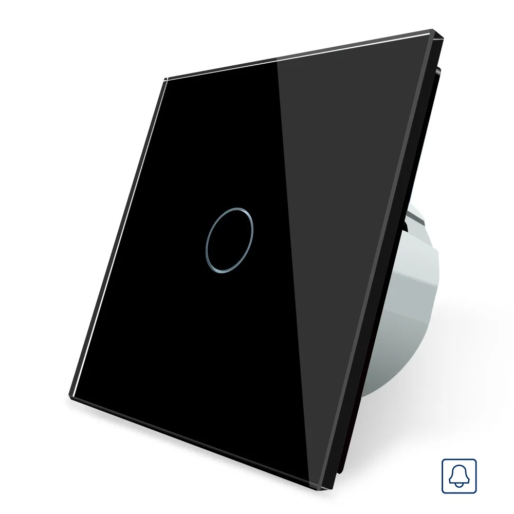 Выключатель дверной Livolo со стеклянной панелью 110 ~ 250 В 5 А|crystal glass switch panel|switch