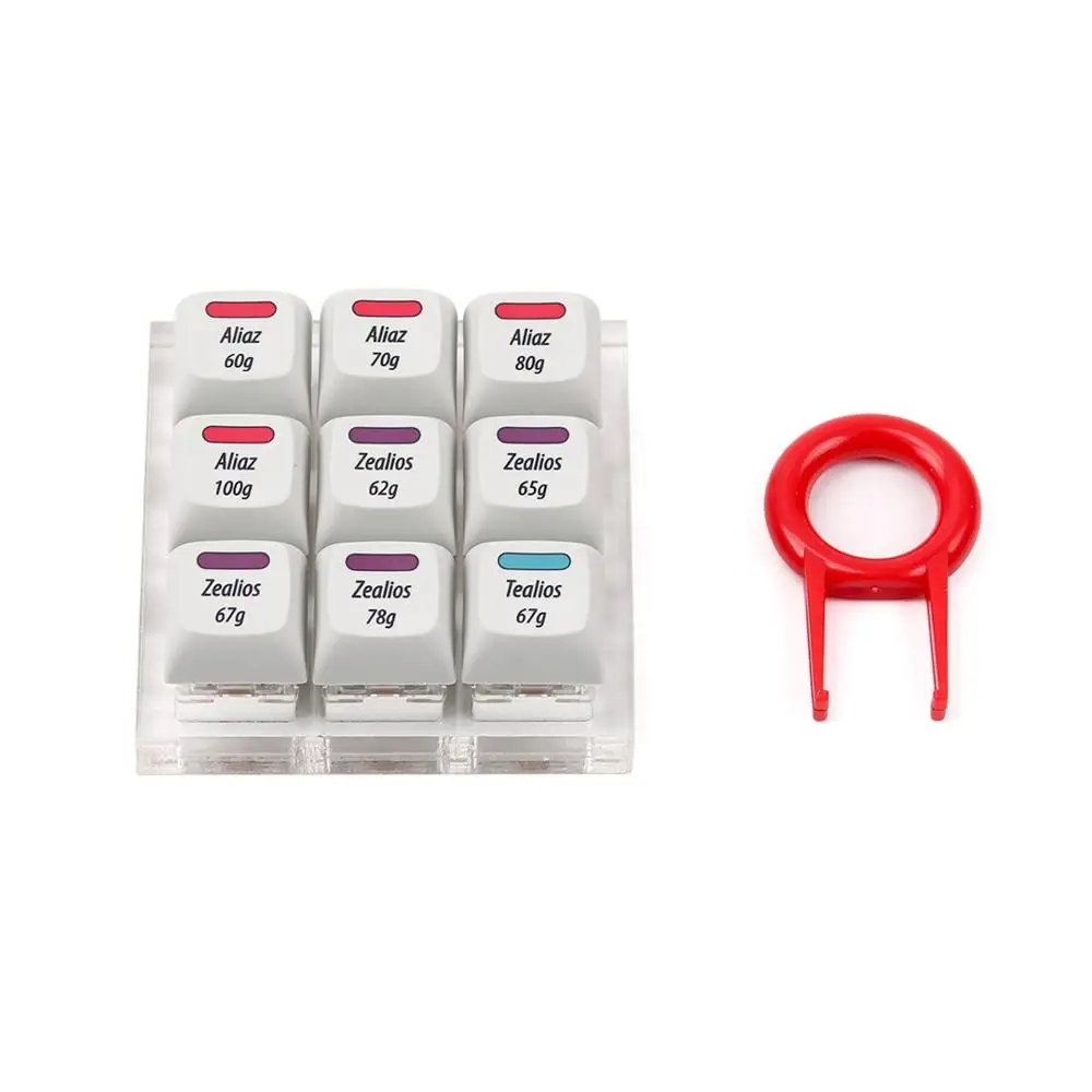 Aliazs Zealios Tealio 9 переключатели тестер с XDA краситель-sub keycaps - Цвет: Aliaz Zealio Tester