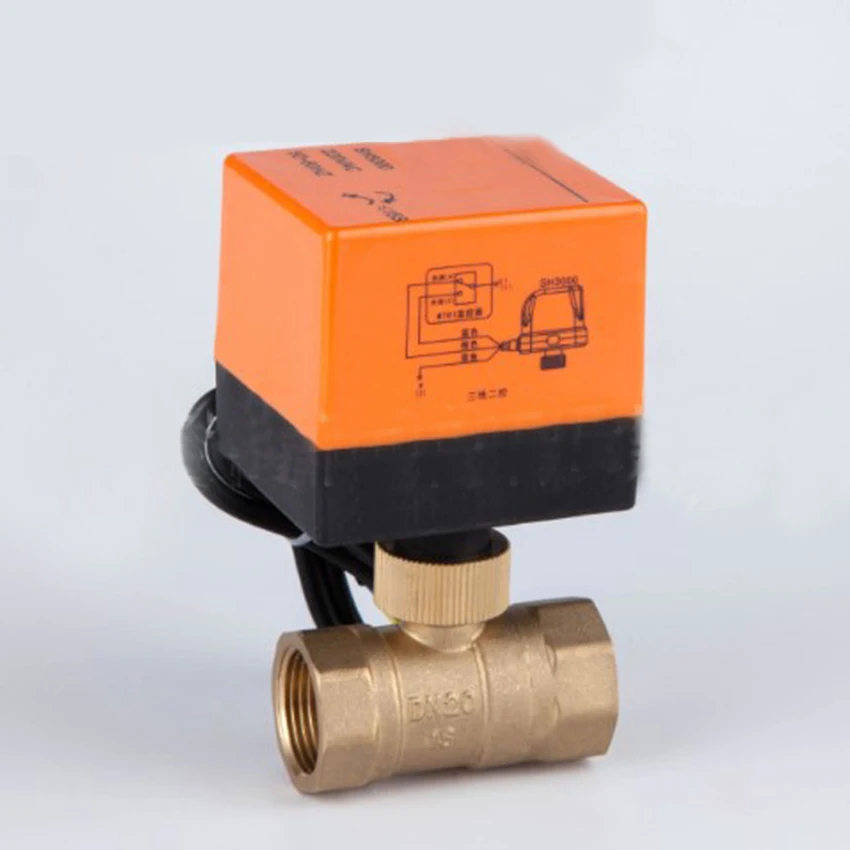 DN15/DN20/DN25 Электрический моторизованный шаровой кран из латуни DN20 AC 220 В 2 Way