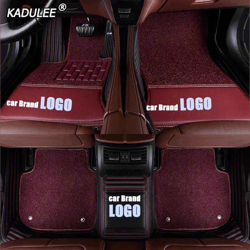 Double layer KADULEE автомобильный коврик для ford fusion fiesta mk7 s-max ranger explorer 5 Mondeo kuga Edge аксессуары делают водонепроницаемый ковер - Название цвета: Double layer