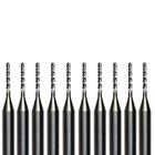 10 шт. твердосплавные гравировальные Фрезы с ЧПУ для резки, сверлильного отверстия, торцевая фреза 1,0 мм, диаметр # ST3.107