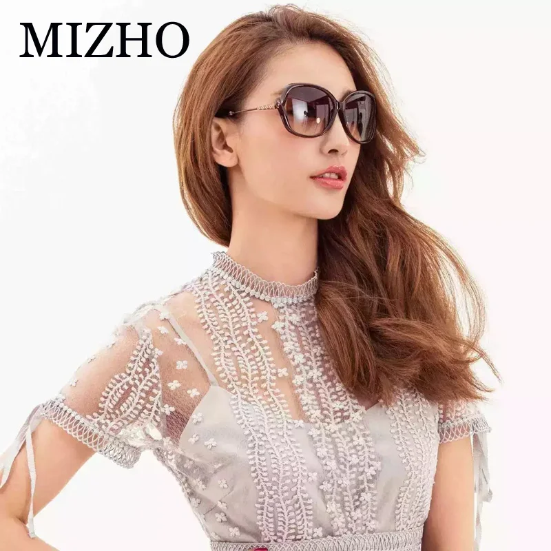 Женские солнцезащитные очки MIZHO винтажные поляризационные антибликовые с