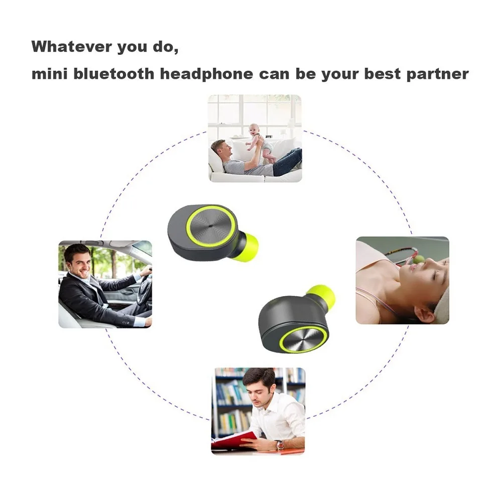 Gerleek Super Bass Ture беспроводные Bluetooth наушники гарнитура TWS для Iphone 8 x xiaomi Android телефон